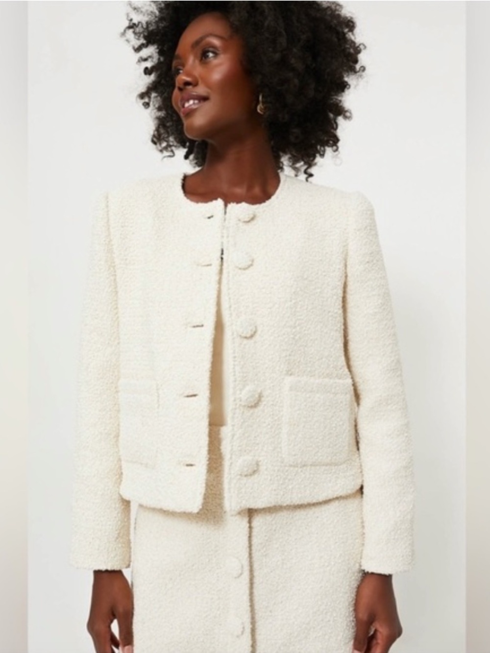Tuckernuck Marilyn Jacket Cream Tweed